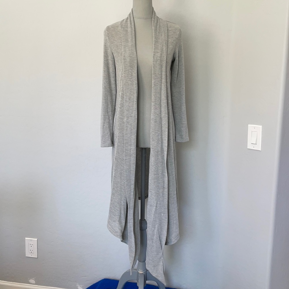 Soft Shawl Neck Draped Cardigan L